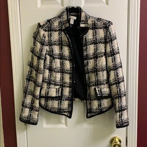 TWEED TRIM-DETAIL JACKET